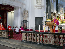 Abschlussvesper der Bischofskonferenz mit Spendung des Bonifatiussegens (Foto: Karl-Franz Thiede)